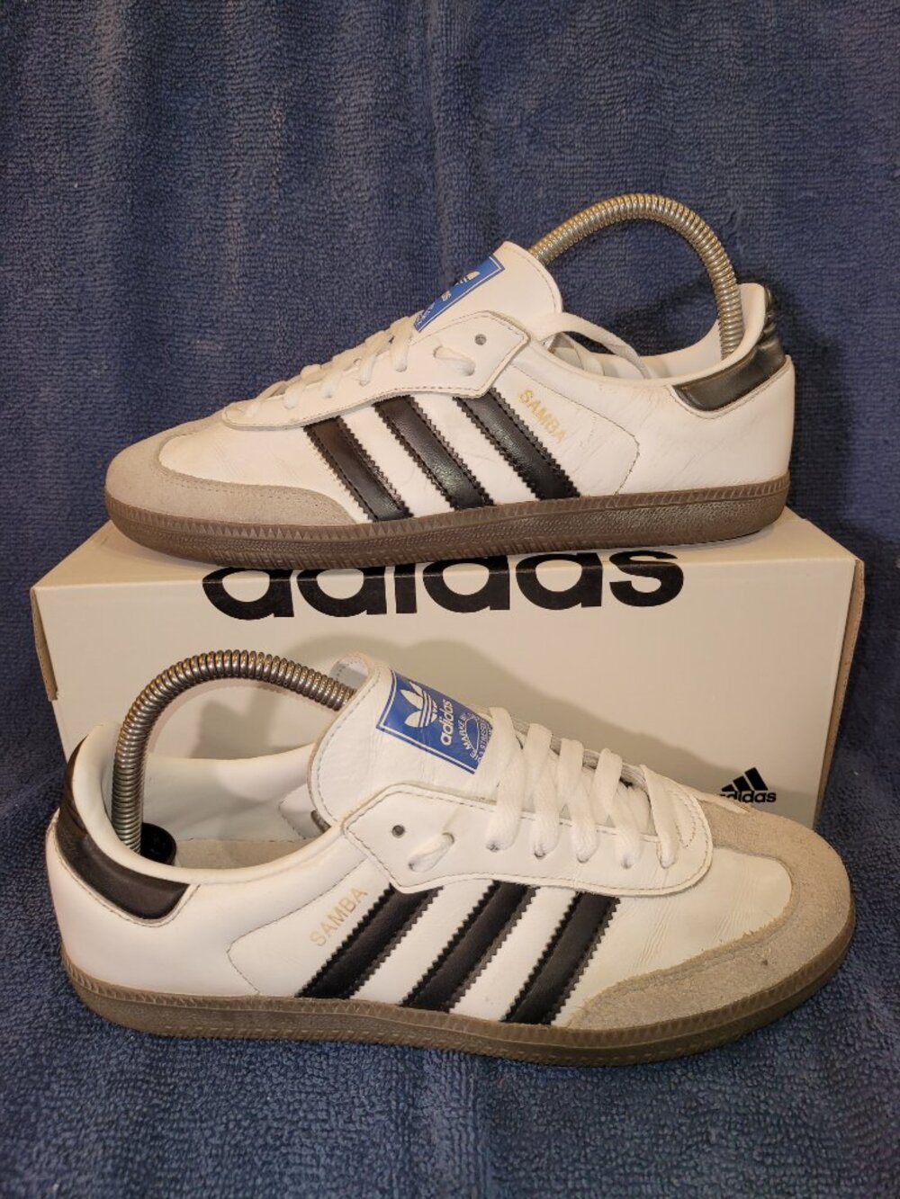 Adidas Samba Men's Size 7 OG Originals White Black Brown Sneakers B75806 (#1874)